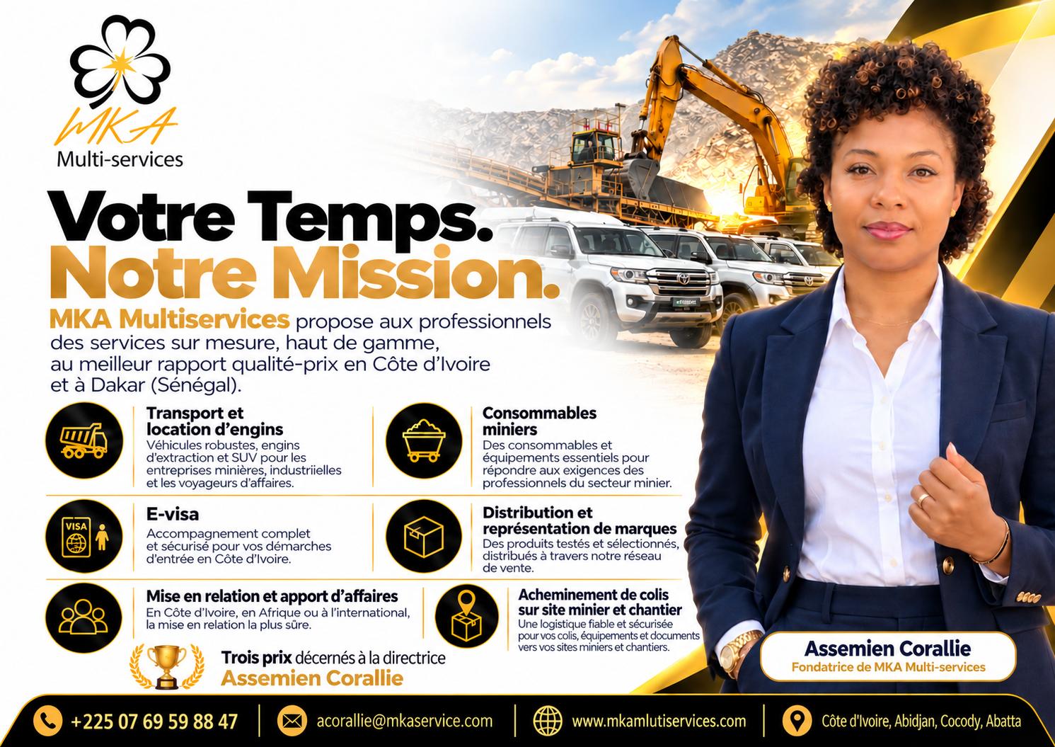 ASSEMIEN CORALIE MARCELLE, FONDATRICE DE MKA MULTI-SERVICES ASSEMIEN CORALIE MARCELLE, FONDATRICE DE MKA MULTI-SERVICES